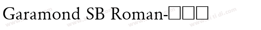 Garamond SB Roman字体转换 Garamond SB Roman字体转换
